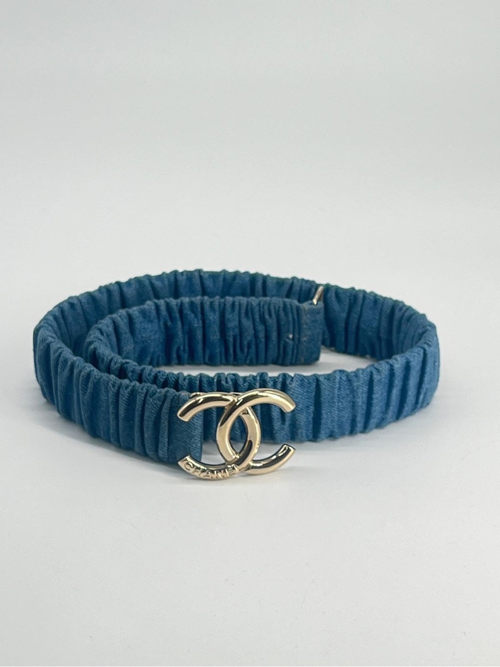 Chanel Denim Blue CC Belt 75/30